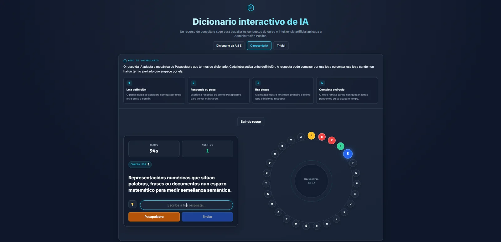 Rosco de inteligencia artificial creado para una formación impartida