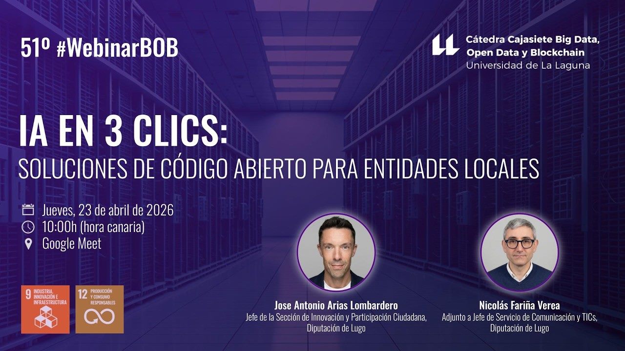 Webinar de la Cátedra Cajasiete Big Data, Open Data y Blockchain